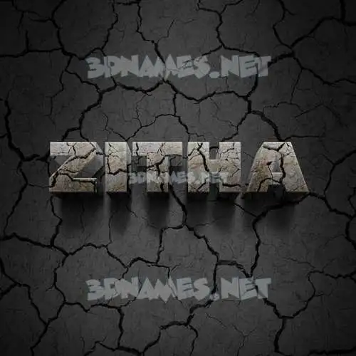 zitha in Cracked Stone style - 3D name wallpaper