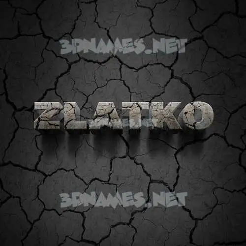 zlatko in Cracked Stone style - 3D name wallpaper zlatko in Cracked Stone style - 3D name wallpaper