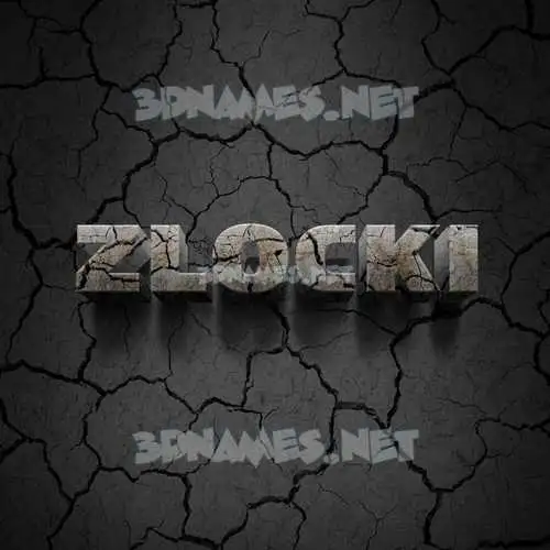 zlocki in Cracked Stone style - 3D name wallpaper zlocki in Cracked Stone style - 3D name wallpaper
