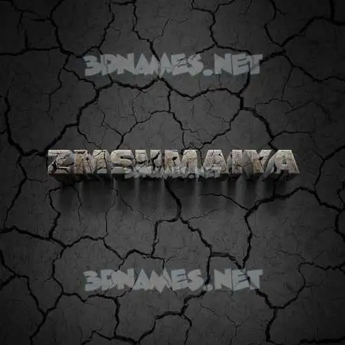 zmsumaiya in Cracked Stone style - 3D name wallpaper zmsumaiya in Cracked Stone style - 3D name wallpaper