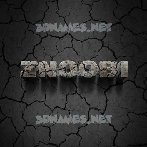 znoobi in Cracked Stone style - 3D name wallpaper znoobi in Cracked Stone style - 3D name wallpaper