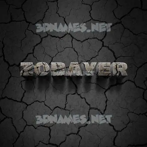 zobayer in Cracked Stone style - 3D name wallpaper zobayer in Cracked Stone style - 3D name wallpaper
