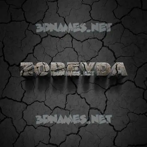 zobeyda in Cracked Stone style - 3D name wallpaper zobeyda in Cracked Stone style - 3D name wallpaper