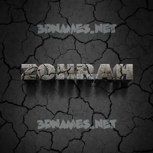 zohrah in Cracked Stone style - 3D name wallpaper zohrah in Cracked Stone style - 3D name wallpaper