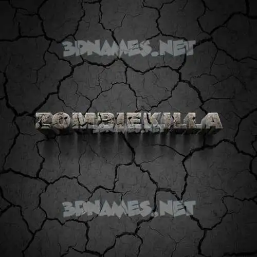 zombiekilla in Cracked Stone style - 3D name wallpaper zombiekilla in Cracked Stone style - 3D name wallpaper