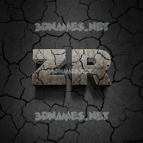 zr in Cracked Stone style - 3D name wallpaper zr in Cracked Stone style - 3D name wallpaper
