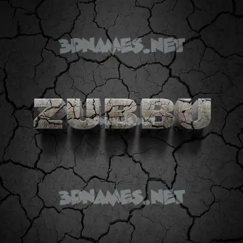 zubbu in Cracked Stone style - 3D name wallpaper zubbu in Cracked Stone style - 3D name wallpaper