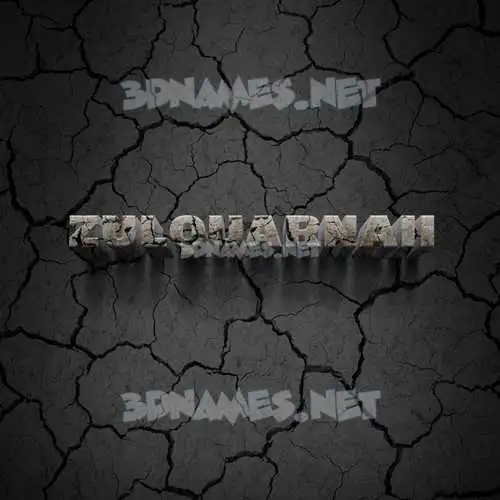 zulquarnaii in Cracked Stone style - 3D name wallpaper zulquarnaii in Cracked Stone style - 3D name wallpaper