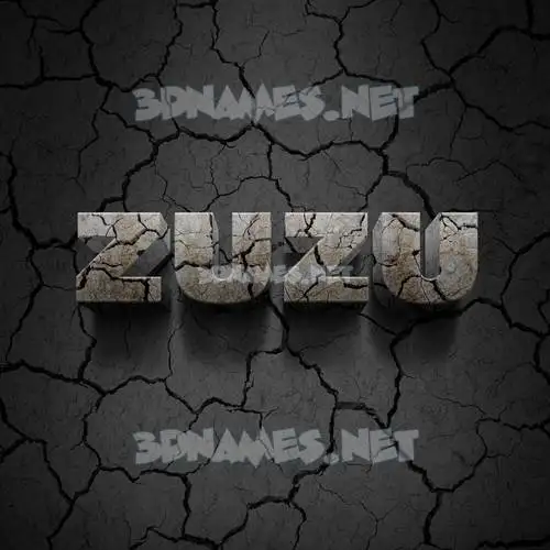 zuzu in Cracked Stone style - 3D name wallpaper zuzu in Cracked Stone style - 3D name wallpaper