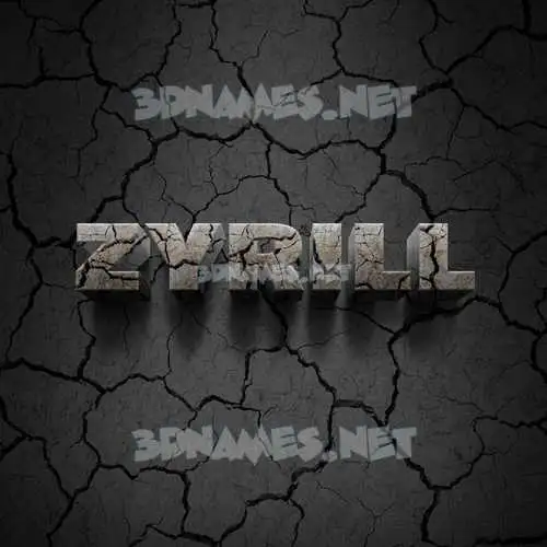 zyrill in Cracked Stone style - 3D name wallpaper zyrill in Cracked Stone style - 3D name wallpaper