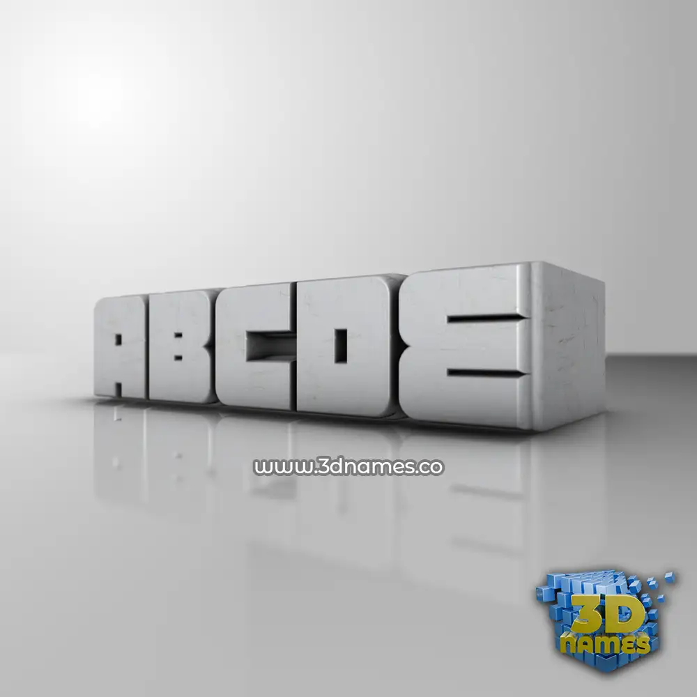 abcde in White Metro style - 3D name wallpaper abcde in White Metro style - 3D name wallpaper