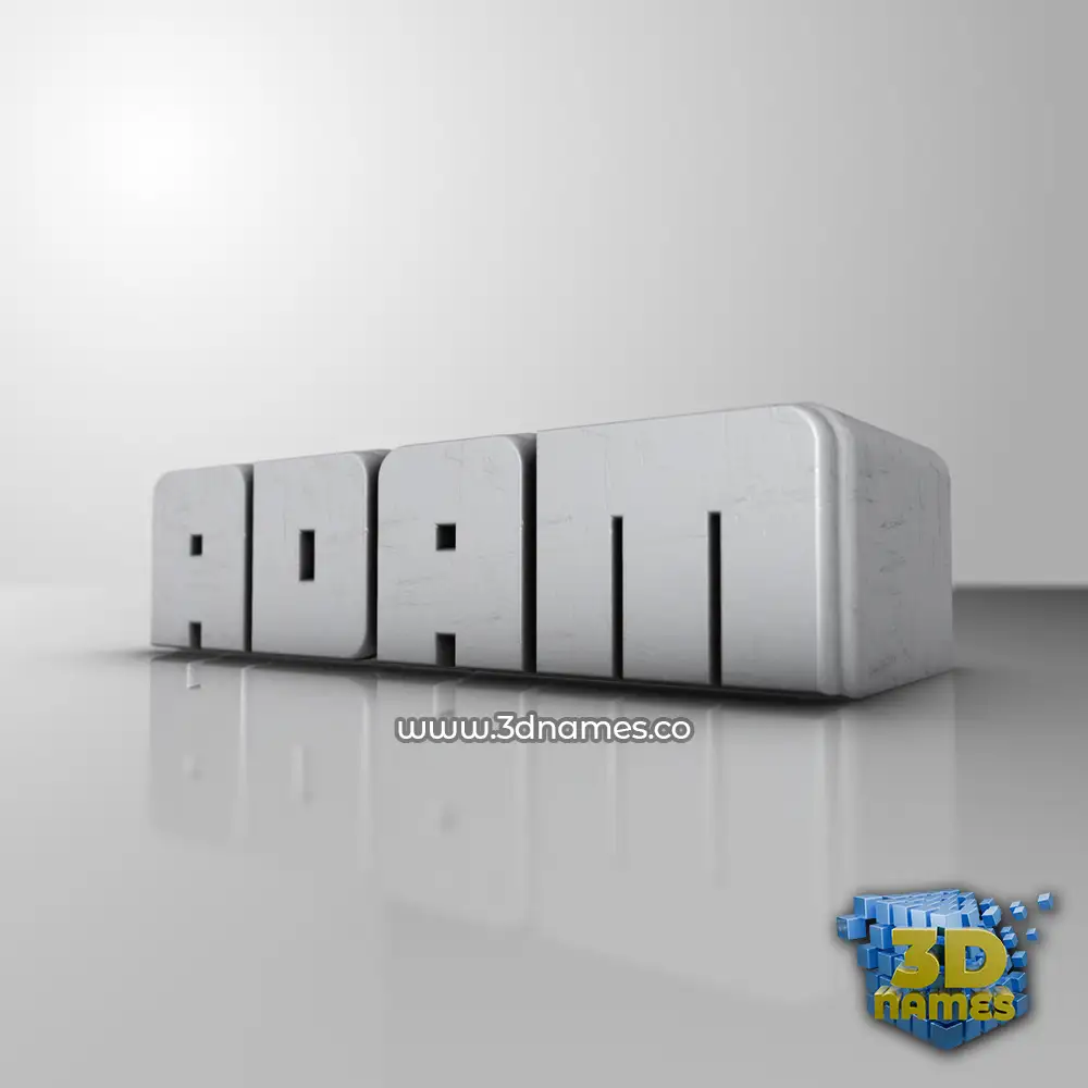 adam in White Metro style - 3D name wallpaper
