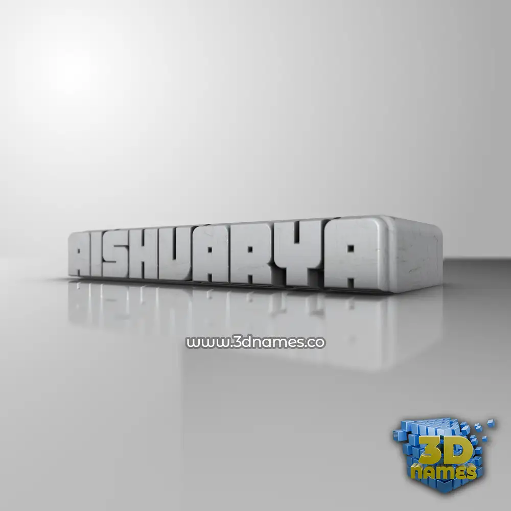 aishvarya in White Metro style - 3D name wallpaper