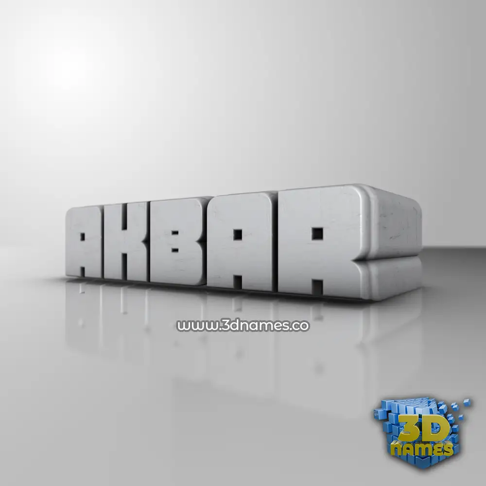 akbar in White Metro style - 3D name wallpaper akbar in White Metro style - 3D name wallpaper