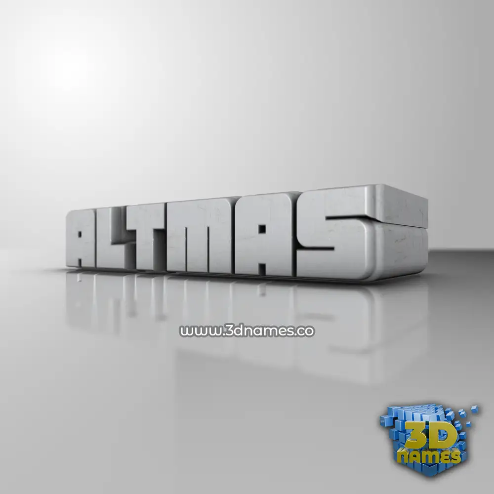altmas in White Metro style - 3D name wallpaper