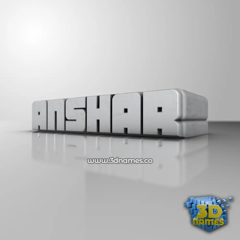anshar in White Metro style - 3D name wallpaper anshar in White Metro style - 3D name wallpaper