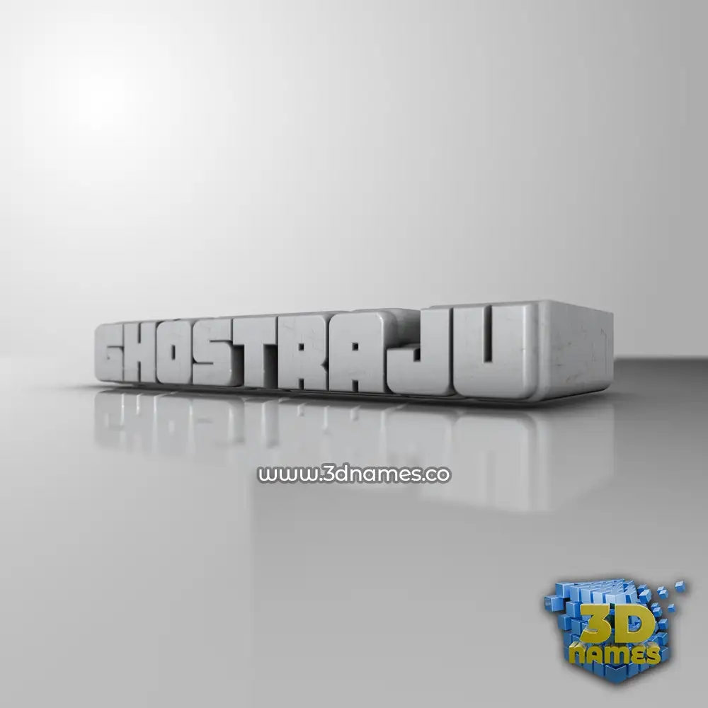 ghostraju in White Metro style - 3D name wallpaper ghostraju in White Metro style - 3D name wallpaper