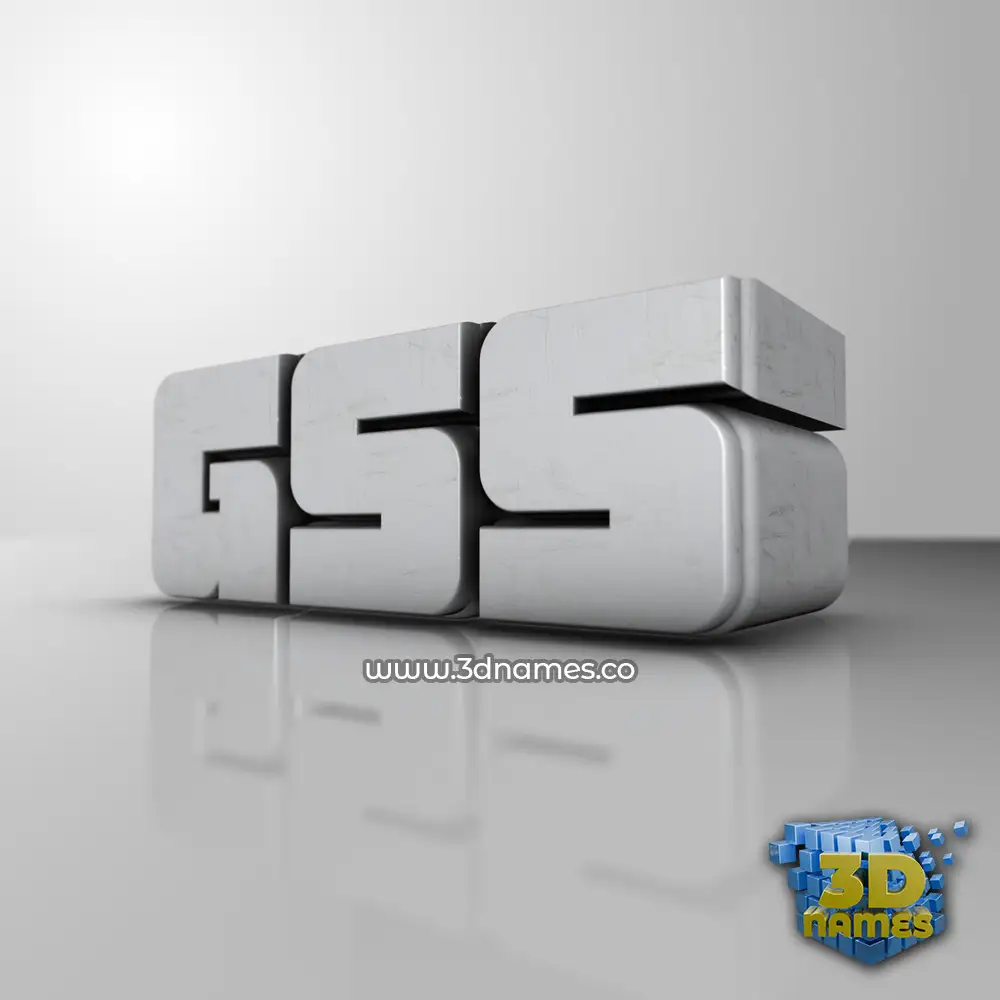 gss in White Metro style - 3D name wallpaper