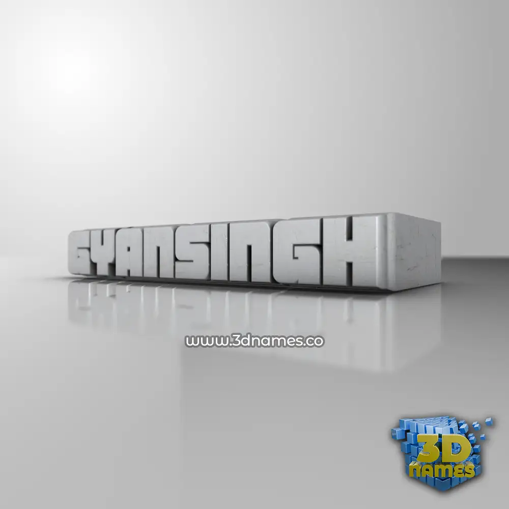 gyansingh in White Metro style - 3D name wallpaper