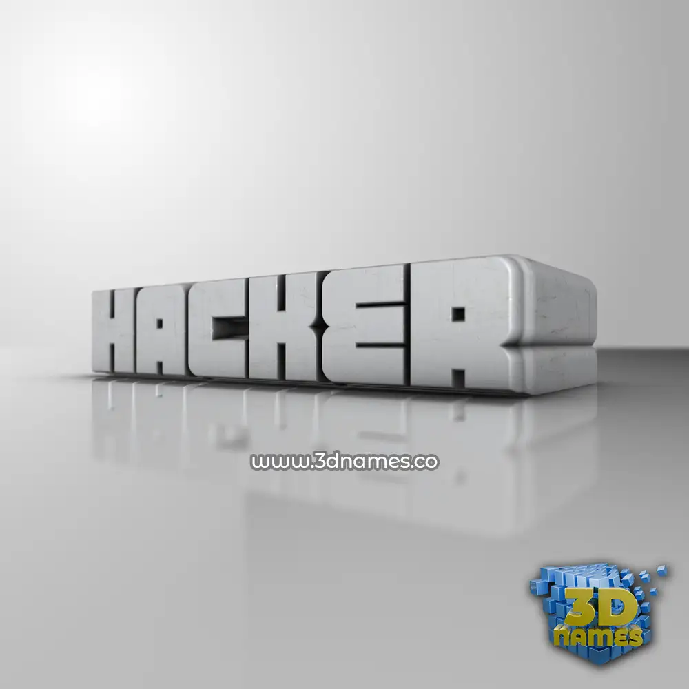 hacker in White Metro style - 3D name wallpaper hacker in White Metro style - 3D name wallpaper