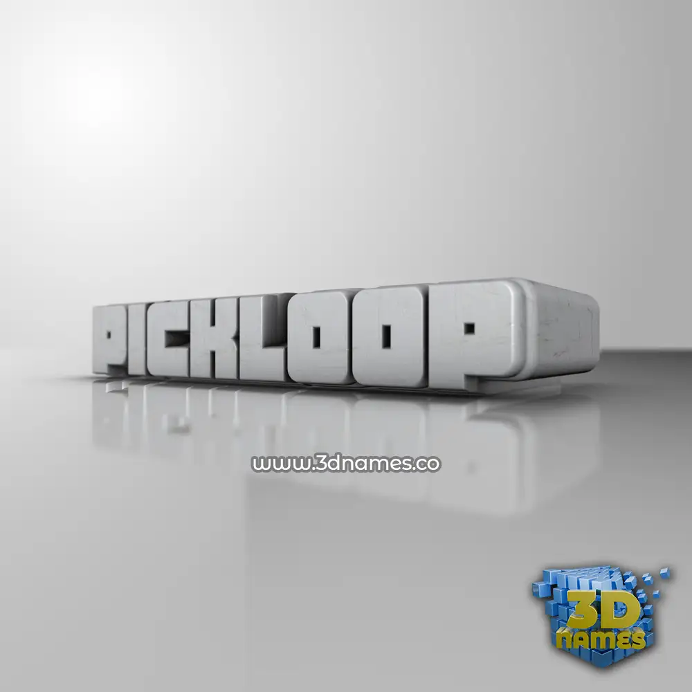 pickloop in White Metro style - 3D name wallpaper pickloop in White Metro style - 3D name wallpaper
