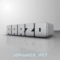aarzo in White Metro style - 3D name wallpaper