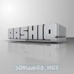 aashiq in White Metro style - 3D name wallpaper
