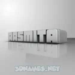 aasmita in White Metro style - 3D name wallpaper