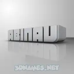 abinav in White Metro style - 3D name wallpaper