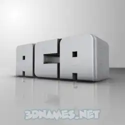 aca in White Metro style - 3D name wallpaper