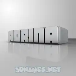 adrina in White Metro style - 3D name wallpaper