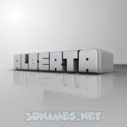 alberta in White Metro style - 3D name wallpaper