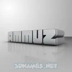 ammuz in White Metro style - 3D name wallpaper