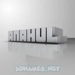 anahul in White Metro style - 3D name wallpaper