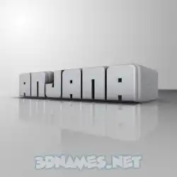 anjana in White Metro style - 3D name wallpaper