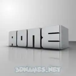 aone in White Metro style - 3D name wallpaper