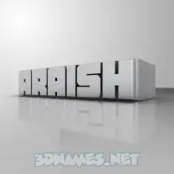 araish in White Metro style - 3D name wallpaper