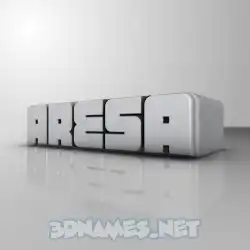 aresa in White Metro style - 3D name wallpaper