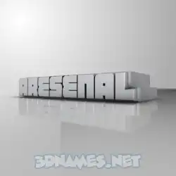 aresenal in White Metro style - 3D name wallpaper
