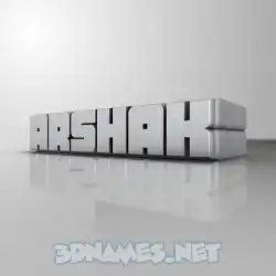 arshak in White Metro style - 3D name wallpaper
