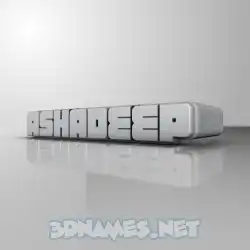 ashadeep in White Metro style - 3D name wallpaper