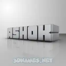 ashok in White Metro style - 3D name wallpaper