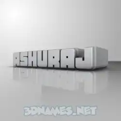 ashuraj in White Metro style - 3D name wallpaper