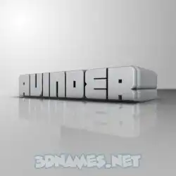 avinder in White Metro style - 3D name wallpaper