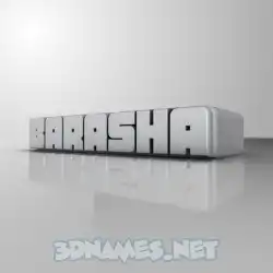 barasha in White Metro style - 3D name wallpaper