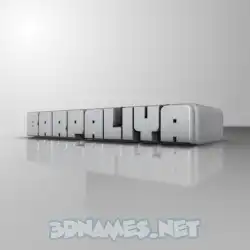 barpaliya in White Metro style - 3D name wallpaper