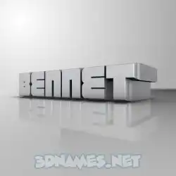 bennet in White Metro style - 3D name wallpaper