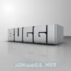 buggi in White Metro style - 3D name wallpaper