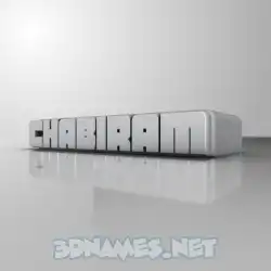 chabiram in White Metro style - 3D name wallpaper
