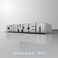 chayzen in White Metro style - 3D name wallpaper